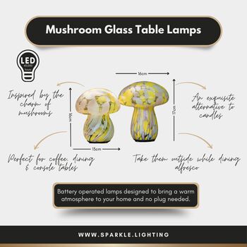 Mushroom Yellow Table Lamps, 8 of 8