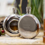 Personalised and Engraved Round Window Hip Flask, thumbnail 3 of 12