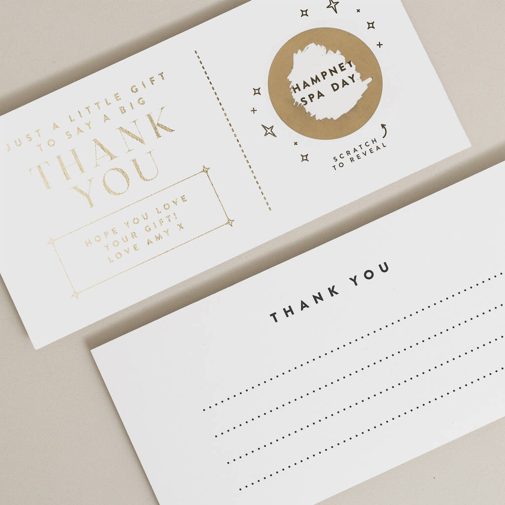 Thank You Card Gift Voucher By Twist Stationery | notonthehighstreet.com