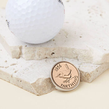 70th Birthday 1956 Farthing Coin Golf Marker, 2 of 8