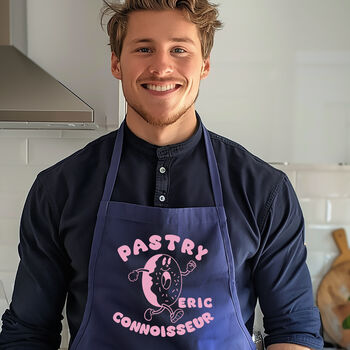 Personalised Pastry Connoisseur Apron, Gift For Bakers, 2 of 12