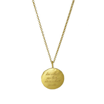Engraved Message Organic Disc Necklace, 4 of 7