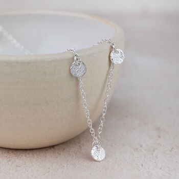 Sterling Silver Short Circle Charm Necklace, 2 of 3