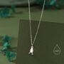 Sterling Silver Blue Footed Boobie Bird Pendant Necklace, thumbnail 4 of 12