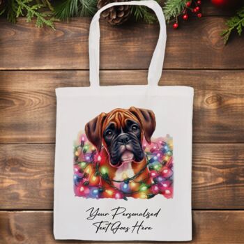 Personalised Boxer Dog In Christmas Lights, 4 of 10