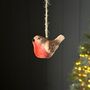 Robin Hanging Christmas Decoration, thumbnail 1 of 3