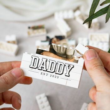 Personalised First Christmas Photo Block For Dad, 9 of 9