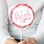 Personalised Pink Thank You Star Teacher Giant Lollipop, thumbnail 1 of 3