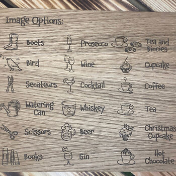 Personalised Oak Veneer Coaster Tray For Drinks Gift, 3 of 4