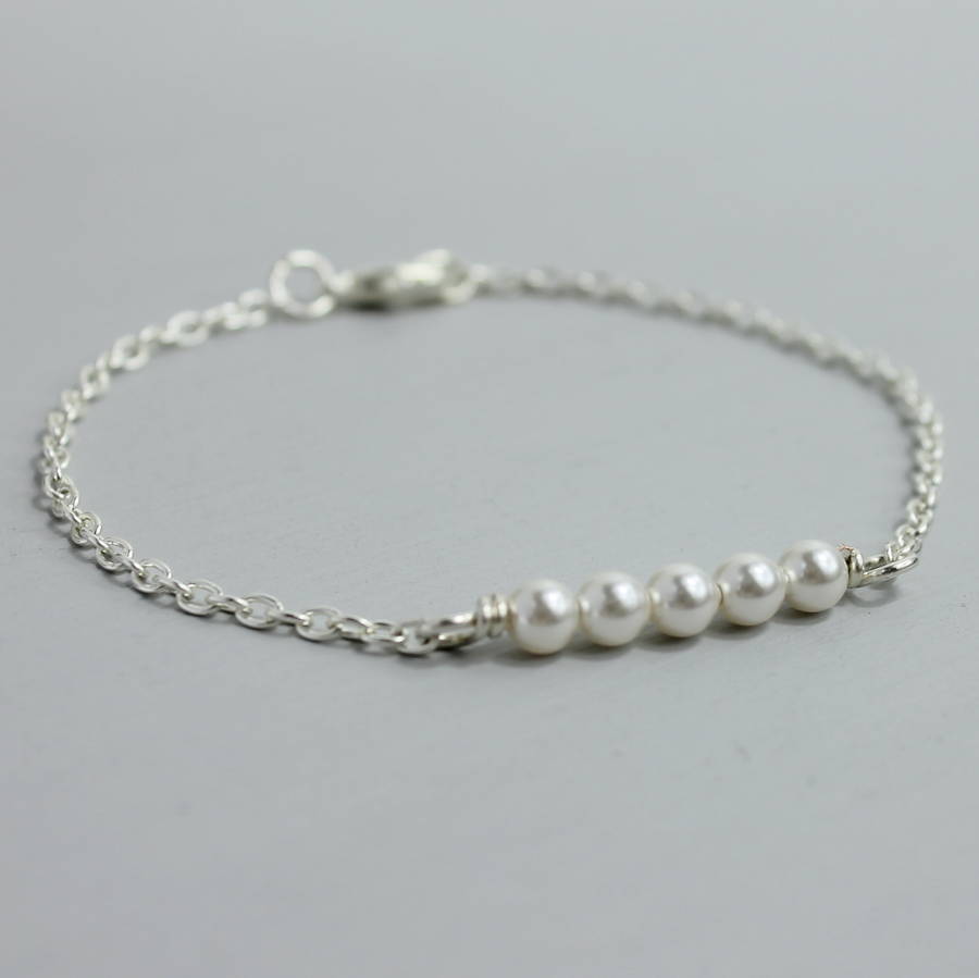 delicate swarovski pearl bracelet by joy by corrine smith ...