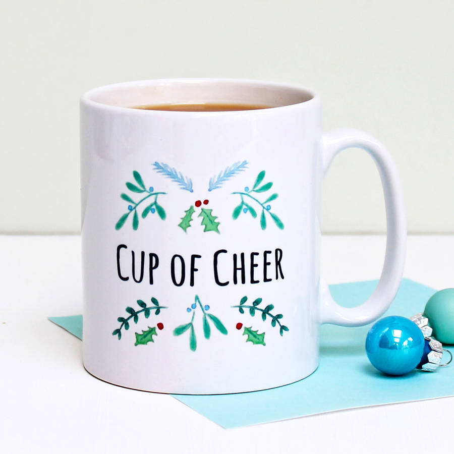 'Cup Of Cheer' Christmas Mug By Martha Brook | Notonthehighstreet.com