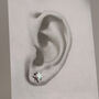 Opal Oval Silver Stud Earrings, thumbnail 4 of 6