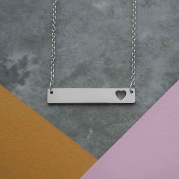 Bar Heart Necklace, 4 of 7