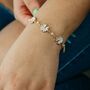 Adjustable Indie Boho Daisy Sun Flower Charms Bracelet, thumbnail 1 of 5