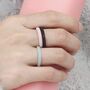 Handmade Thin Silicone Stackable Women's Ring, thumbnail 2 of 8