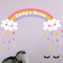 Personalised Rainbow And Clouds Wall Sticker, thumbnail 2 of 2