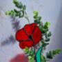 Red Poppy Everlasting Stained Glass Flowers, thumbnail 3 of 7