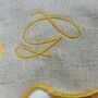 Embroidered Set Of Four Script Initial Scalloped Edge Napkins, thumbnail 10 of 11