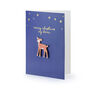 Christmas Deer Enamel Pin Badge Greeting Card, thumbnail 2 of 2