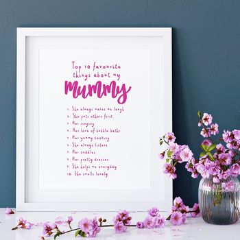 Top 10 Favourite Things About My Mum Custom Print, 6 of 8