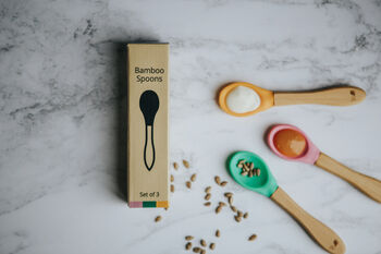 Baby Bamboo Weaning Spoons Set Of Three, 2 of 6