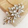 Gold And Clear Crystal Hair Comb, thumbnail 3 of 4