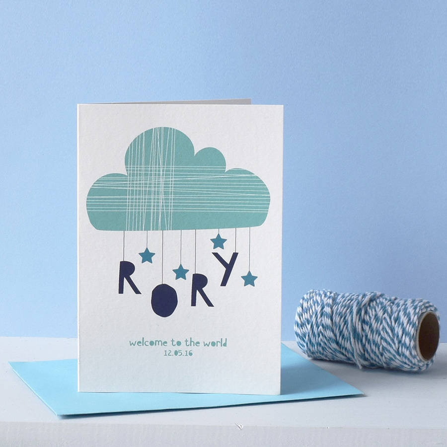 personalised-cloud-and-stars-new-born-card-blue-by-house-of-hooray