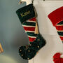 His And Hers Personalised Velvet Christmas Stockings, thumbnail 5 of 7