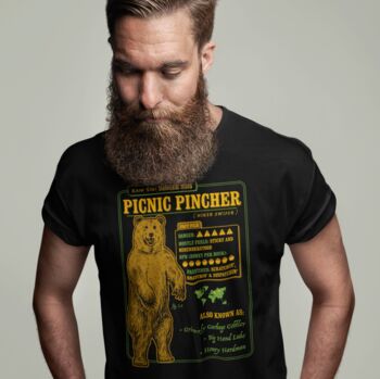Funny Bear T Shirt 'Know Your Picnic Pincher', 6 of 6