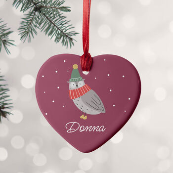 Personalised Heart Christmas Tree Decoration, 12 of 12