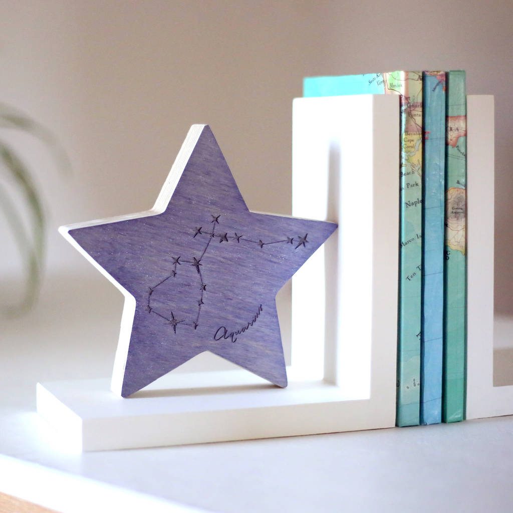 Personalised Horoscope Star Bookend, 1 of 3