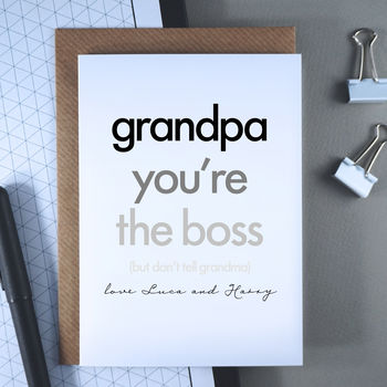 Grandad You're The Boss | Father's Day Card, 3 of 3