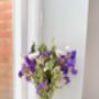 Purple And White Dried Flower Bouquet With Foliage, thumbnail 5 of 5