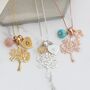 Tree Of Life Necklace Pesonalised With Her Initial And Birthstone Charms, thumbnail 8 of 11