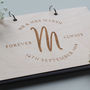 Personalised Initial Wooden Wedding Guest Book, thumbnail 2 of 3