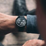 Pembrey Men's Personalised Black Mesh Multi Dial Watch, thumbnail 2 of 8