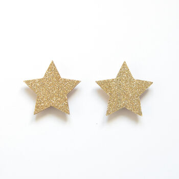 Two Pack Of Gold Glitter Star Hooks, 3 of 4