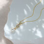 9ct Yellow Gold Freshwater Pearl And Cz Drop Necklace, thumbnail 1 of 3