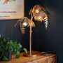 Antique Gold Palm Table Lamp, thumbnail 1 of 3