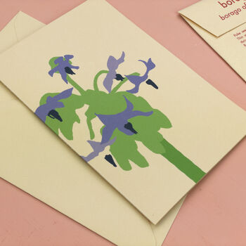 Floral Greetings Card With Borage Print And Seeds, 3 of 6