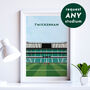 Contemporary Rugby Stadium Print Gift, Framed Or Unframed, thumbnail 1 of 10