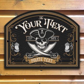 Jolly Roger Pirate Bar Sign, 11 of 12
