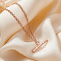 Personalised Textured T Bar Necklace, thumbnail 3 of 10