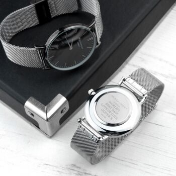 Personalised Men's Metallic Watch, 4 of 10