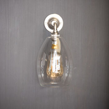 Clear Small Glass Wall Light, 6 of 9