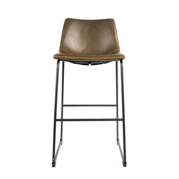 Dexter Chesnut Brown Set Of Kitchen Two Bar Stools, 2 of 12