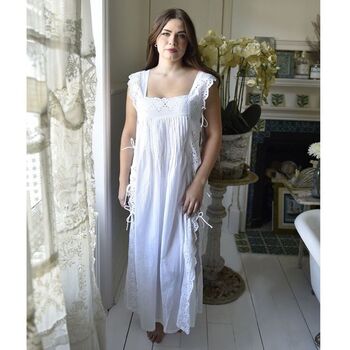 Ladies Sleeveless Nightdress With Side Ties 'Betty', 5 of 7