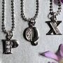 P Initial Charm Necklace In Sterling Silver And Cubic Zirconia, thumbnail 1 of 2