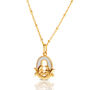 Gold Plated O Initial Necklace With Mother Of Pearl, thumbnail 2 of 6