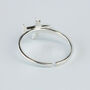 Sterling Silver Black Plane Adjustable Ring, thumbnail 4 of 6